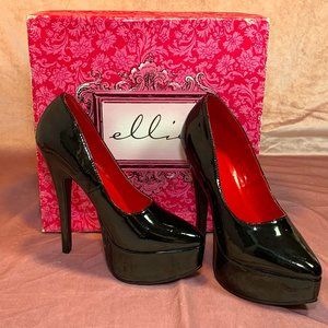 NEW Ellie "652-PRINCE" Fetish Black Stiletto Pump